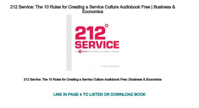 212 Service: The 10 Rules for Creating a Service Culture